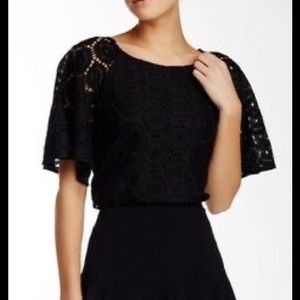 Cece by Cynthia Steffe Lace Bell Sleeve Blouse